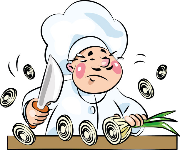 厨师切洋葱图片下载