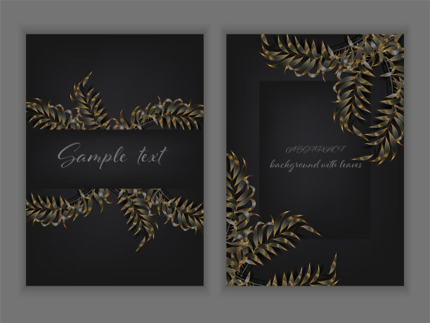 背景与叶子孤立的黑色。图片下载