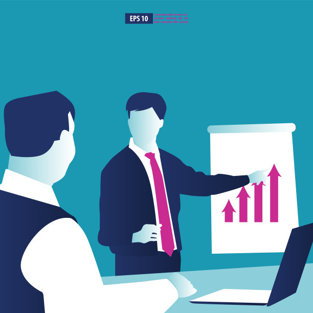 商人向客户介绍投资的收益。业务矢量图图片下载