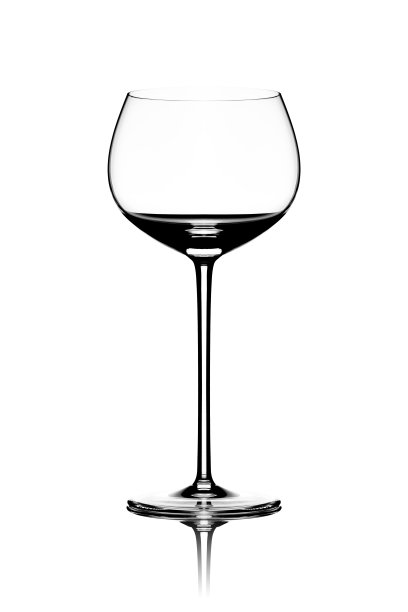 红葡萄酒(勃艮第)酒杯-空且孤立于白葡萄酒上图片下载