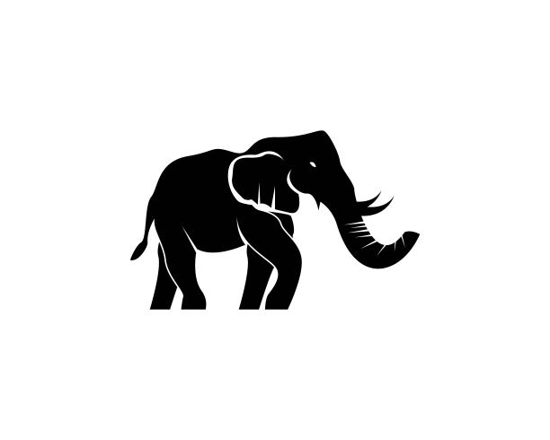 大象图标和符号矢量插图图片下载