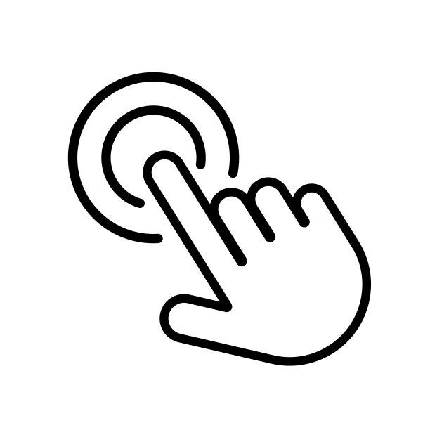 电脑鼠标点击光标手孤立在白色背景上。图片下载