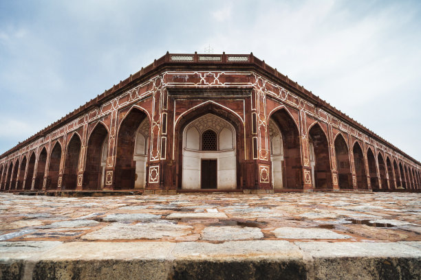 印度新德里的胡马雍陵墓图片下载