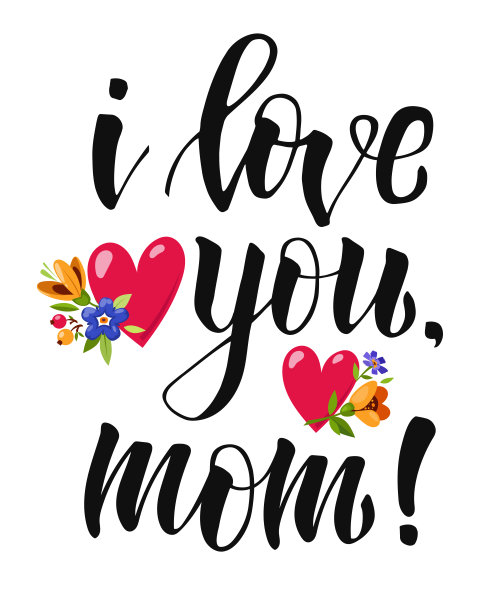 海报上写着我爱你，妈妈图片下载