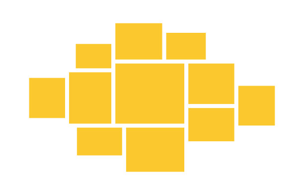 为照片和照片设置相框，照片拼贴。情绪板品牌展示。矢量图形设计图片下载