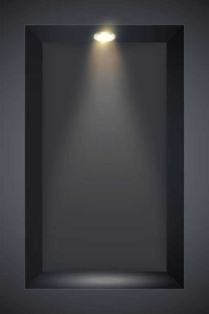 黑色壁龛与聚光灯图片下载