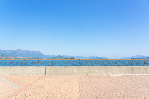 香港城市海滨长廊中的街道图片下载