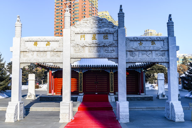 中国吉林长春文庙建筑景观图片下载