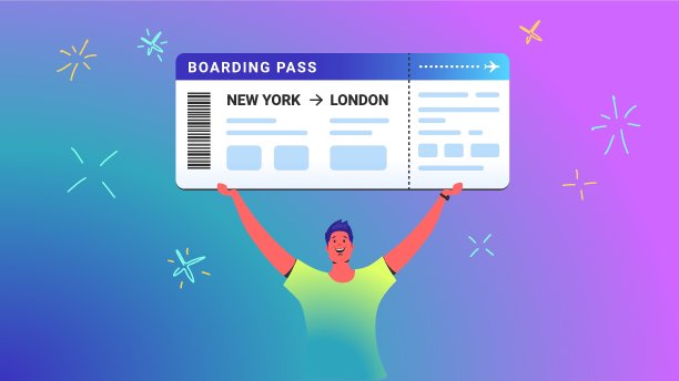 登机牌概念矢量图图片下载