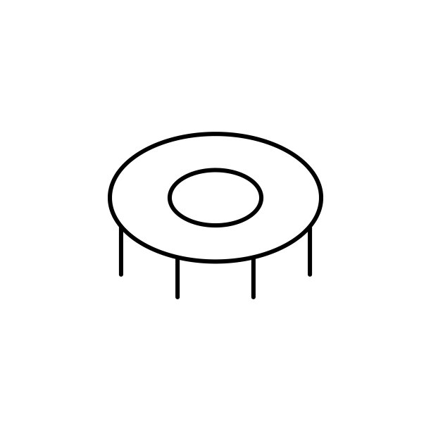 蹦床，游乐园，马戏团，跳跃线图标上的白色背景图片下载