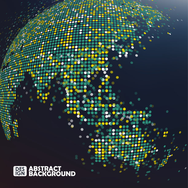 圆点构成了球体地图图片下载