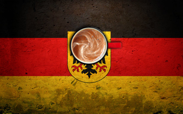 德国国旗上的咖啡图片下载