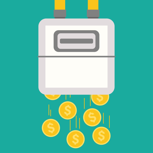 煤气表图标省钱概念向量图片下载