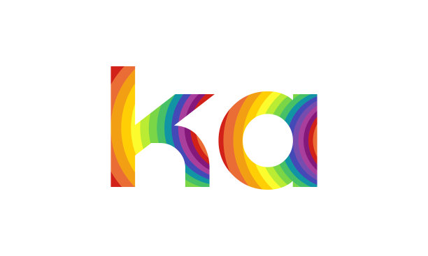 初始字母KA标志设计矢量模板。抽象字母KA链接Logo图片下载