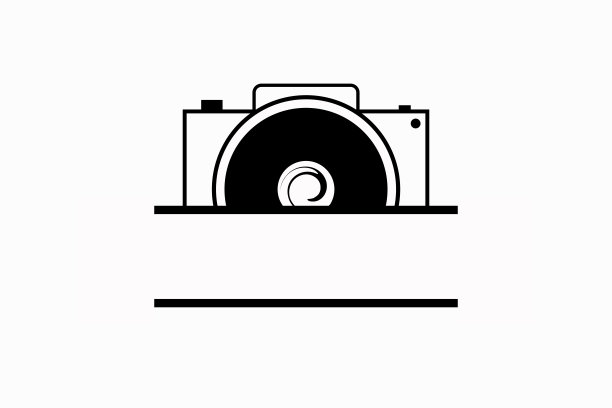 在白色背景上拍摄相机插图图片下载