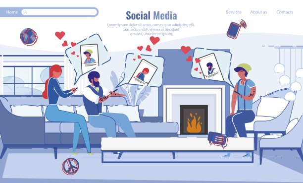 人们通过社交媒体应用程序交流。图片下载