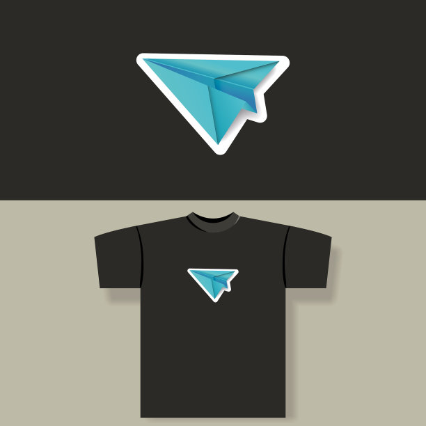 纸飞机t恤印花设计图片下载