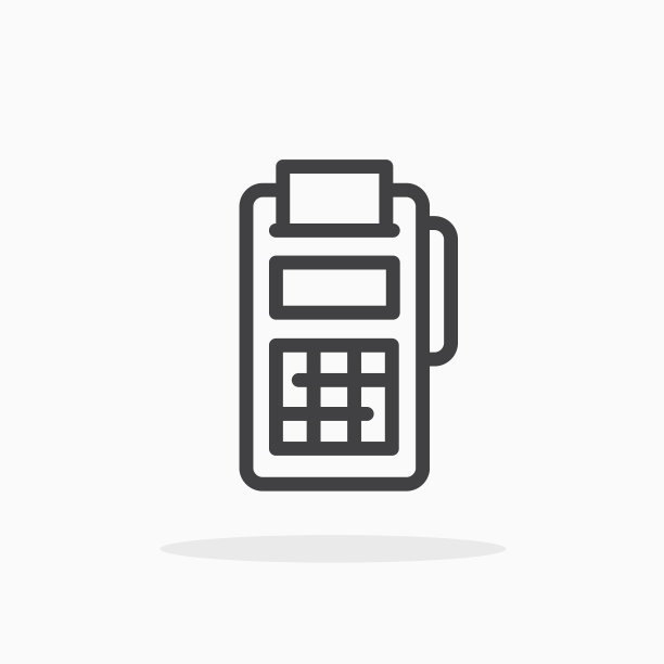 线性风格信用卡终端图标图片下载