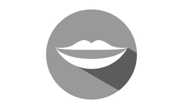 圆形图标与黑色阴影，审美牙科图片下载