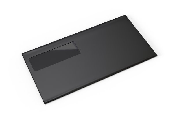 空白单窗口信封模板，3d渲染插图。图片下载