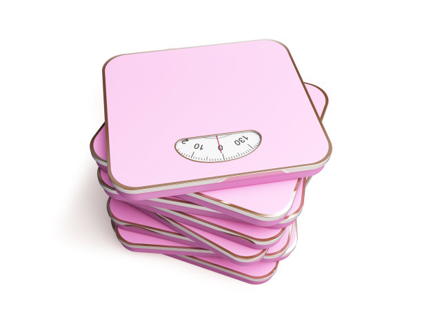 地板比例在白色背景的3D插图，3D渲染图片下载