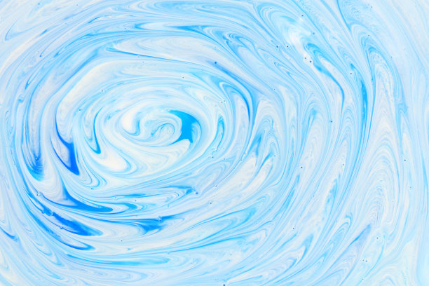 夏季蓝白墨混合抽象或自然水彩画背景，流体艺术图片下载