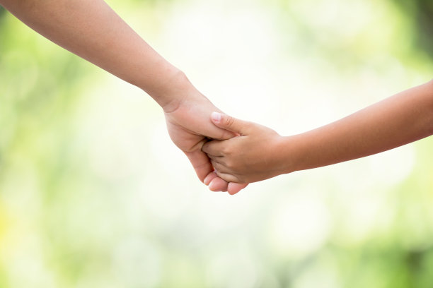 母亲和婴儿的手图片下载