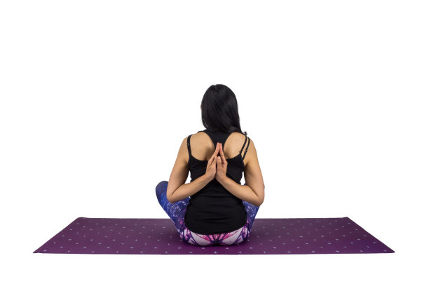 一名女子瑜伽老师在安佳丽手摇姿势图片下载