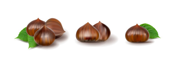 可食用的甜栗子，健康的秋日圣诞食品图片下载