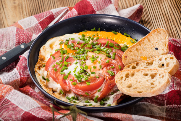 自制早餐番茄煎蛋。图片下载