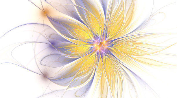 分形幻想与艺术花朵。美丽闪亮的未来主义背景。图片下载