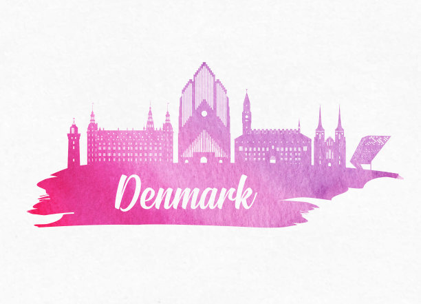 丹麦地标环球旅行和旅程的背景。矢量设计模板。用于您的广告，书籍，横幅，模板，旅游业务或演示。图片下载