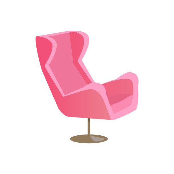 漂亮的现代粉色椅子旗帜矢量插图图片下载