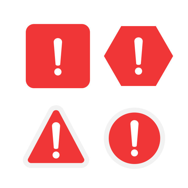 警告注意的信号。危险信号的设计。谨慎错误图标图片下载