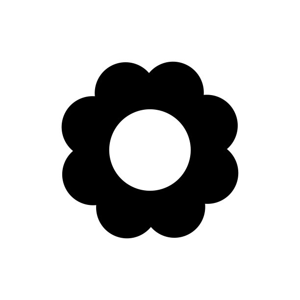 花图标，标志孤立在白色背景图片下载