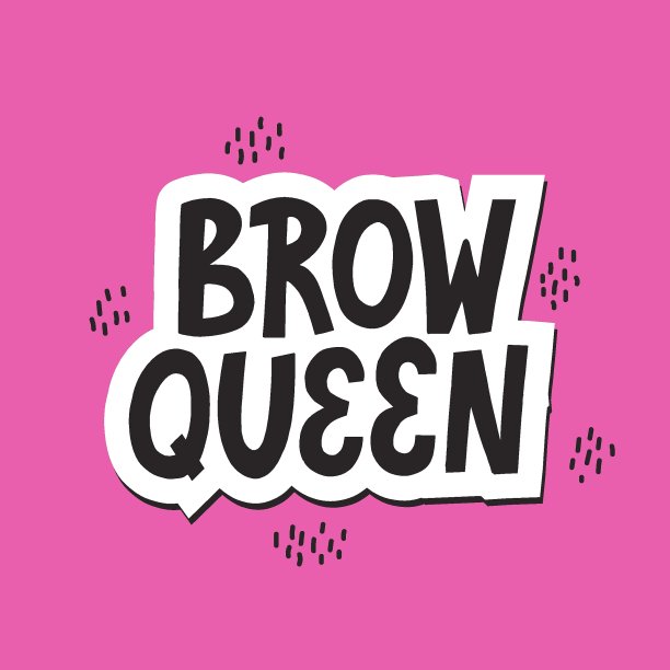 眉后贴纸上的粉色背景。手写矢量字体的眉毛吧
设计。图片下载