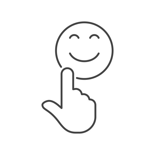 微笑行图标。正反馈评分标志。客户满意度的象征。轮廓的概念。细线颜色微笑图标。向量图片下载
