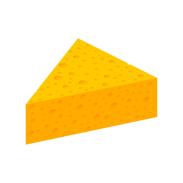 美味的奶酪。有大洞的无缝奶酪质地。矢量插图。图片下载