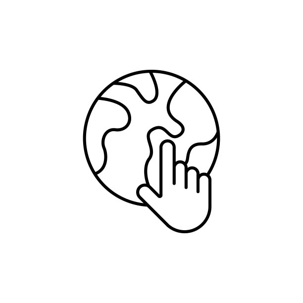 全球图标孤立在白色背景上。时尚设计风格的全球图标。图片下载