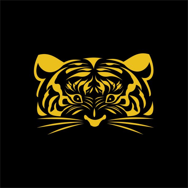 老虎金脸标志图片下载