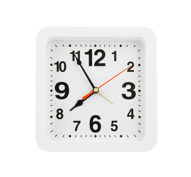 白色时钟隔离图片下载