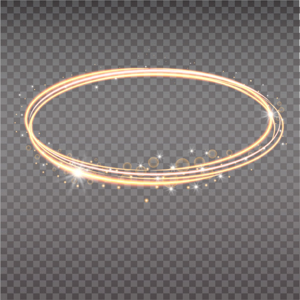 明亮的光环。抽象的圆圈。透明背景上的光光晕效应。矢量插图,eps10图片下载