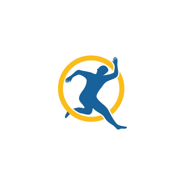 跑步的人剪影插图图片下载