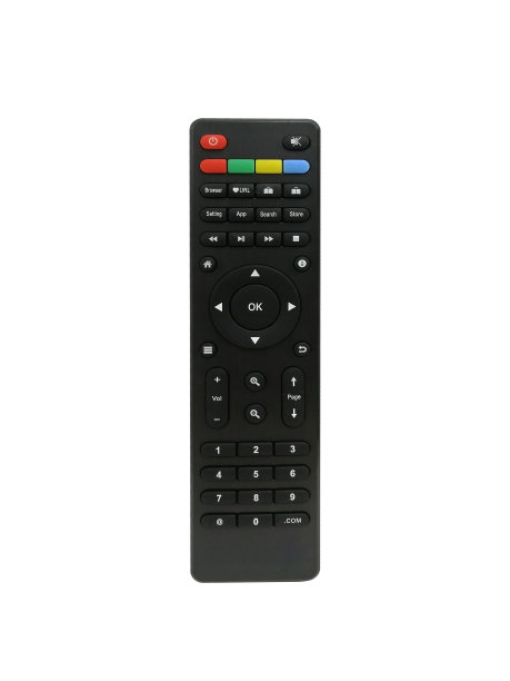 IPTV遥控器隔离在白色背景与剪辑路径。图片下载