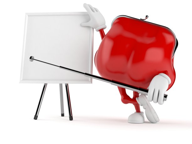 钱包字符与空白白板图片下载