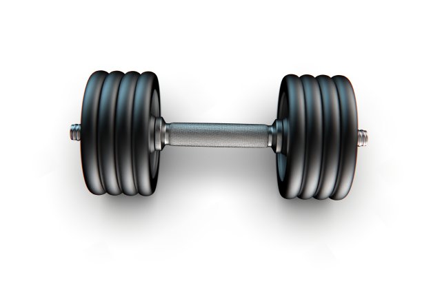 3d渲染哑铃孤立在白色背景股票照片图片下载