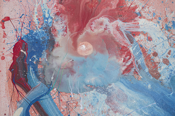 独特的蜡笔抽象油画画布背景图片下载