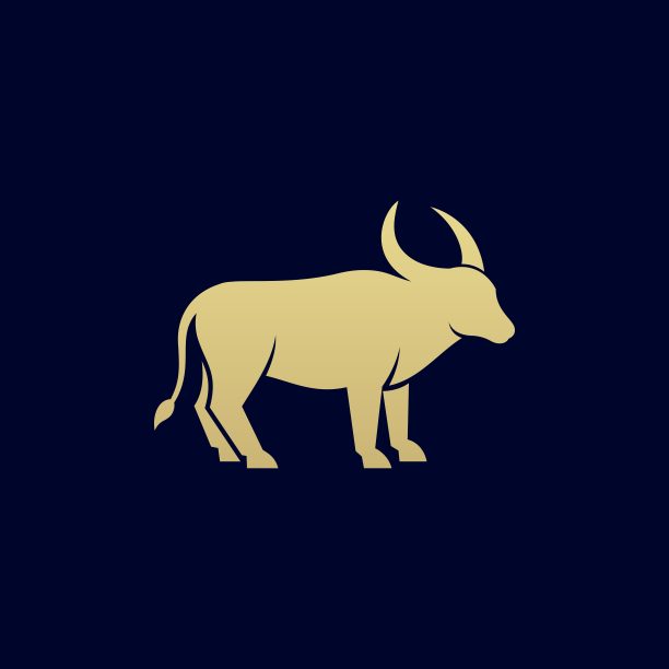 矢量插图野生水牛剪影。图片下载