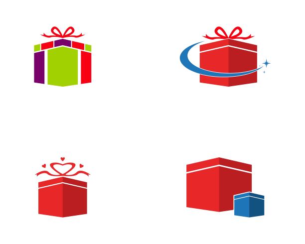 礼盒图标矢量图片下载