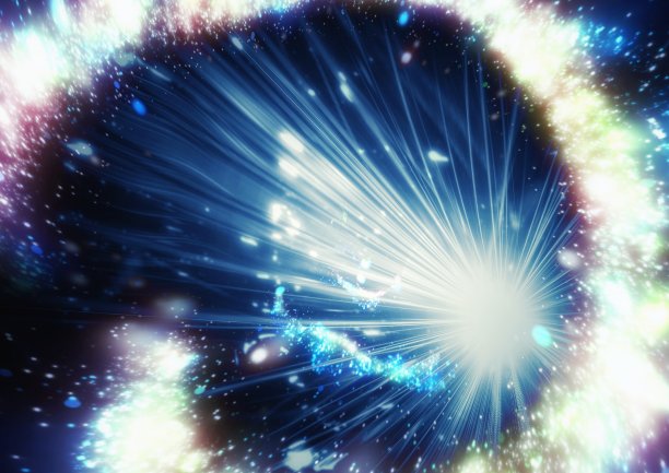 抽象的蓝光照亮了黑暗图片下载